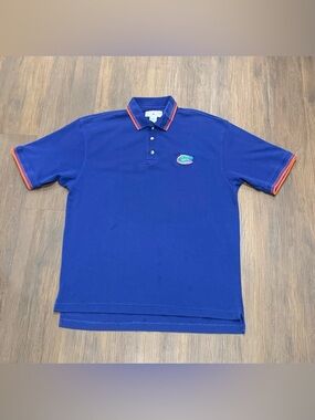 Florida Gators Blue Polo Shirt with Contrast Collar Boca Classics Sz M